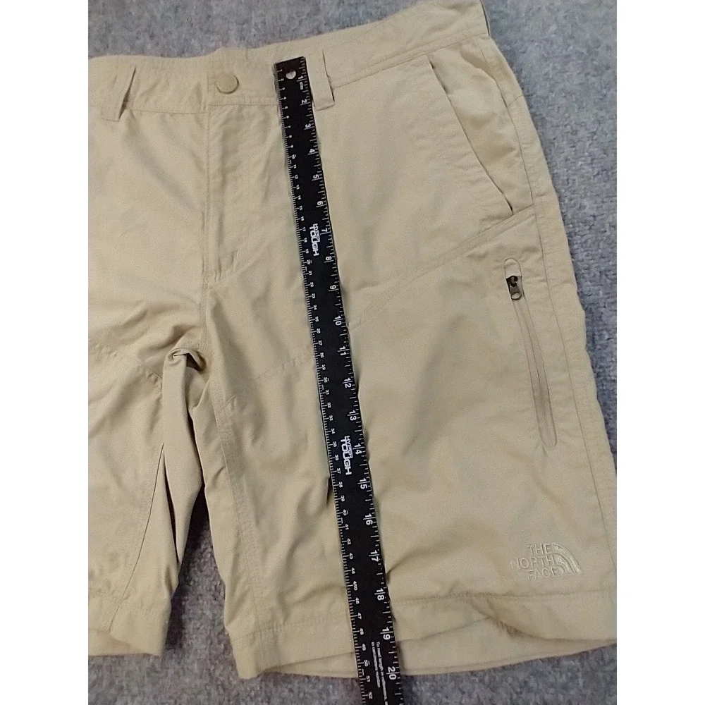 The North Face Mens Horizon Cargo Shorts Tan Khaki Nylon Hiking Outdoor Size 36